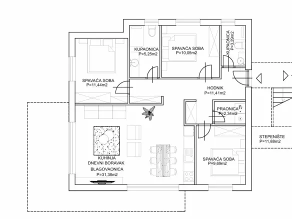 3-bedroom Apartment In Vodice, Croatia (147,34 M²)