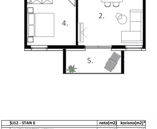1-bedroom Apartment In Vodice, Croatia (55,93 M²)