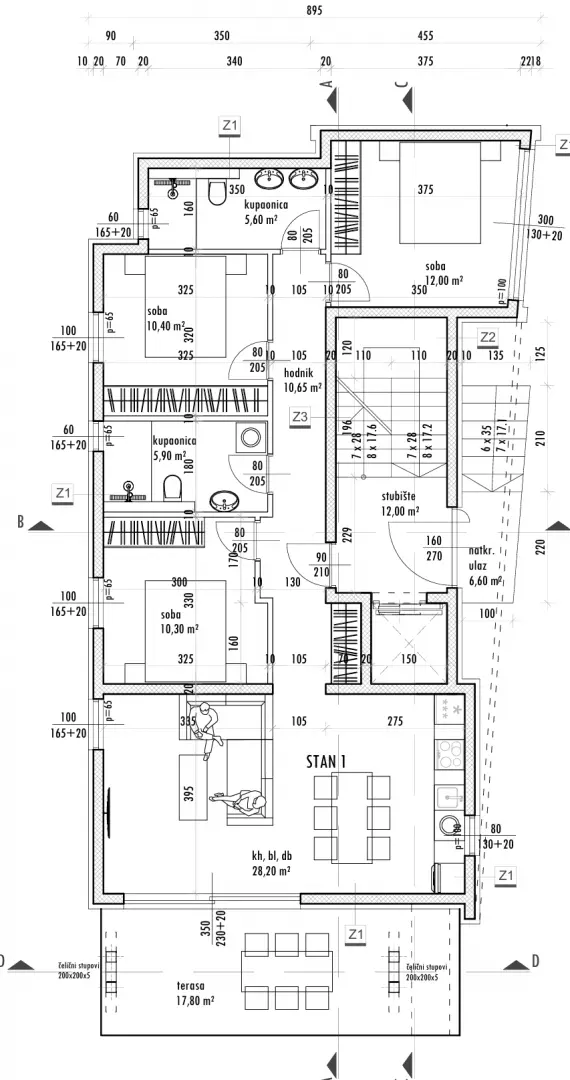 3-bedroom Apartment In Sukošan, Croatia (118,5 M²)