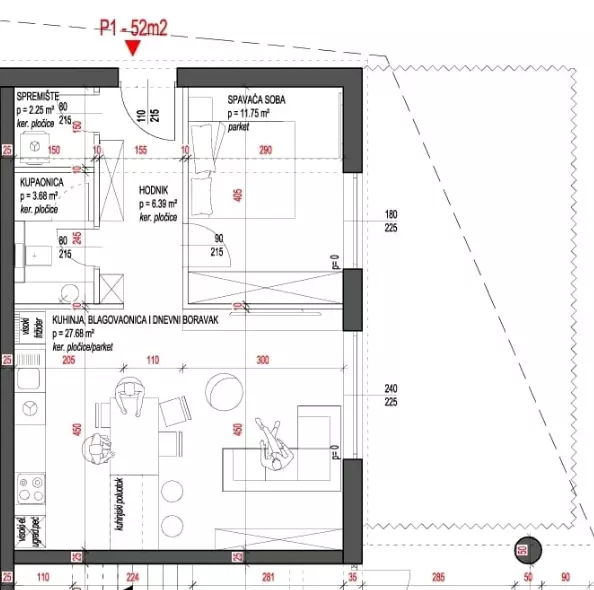 1-bedroom Apartment In Žaborić, Croatia (65,65 M²)