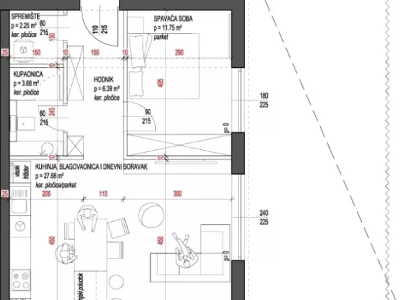 1-bedroom Apartment In Žaborić, Croatia (65,65 M²)