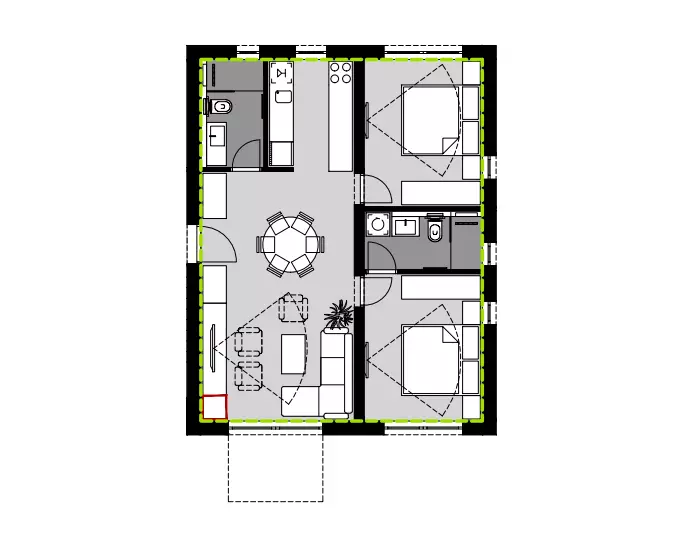 2-bedroom Apartment In Vodice, Croatia (82,79 M²)