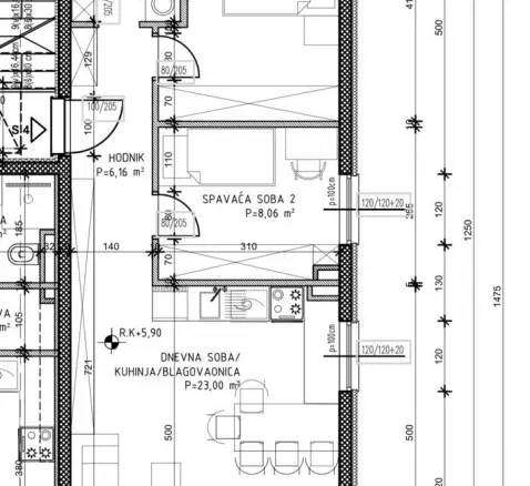 2-bedroom Apartment In Kaštel Stari, Croatia (58 M²)