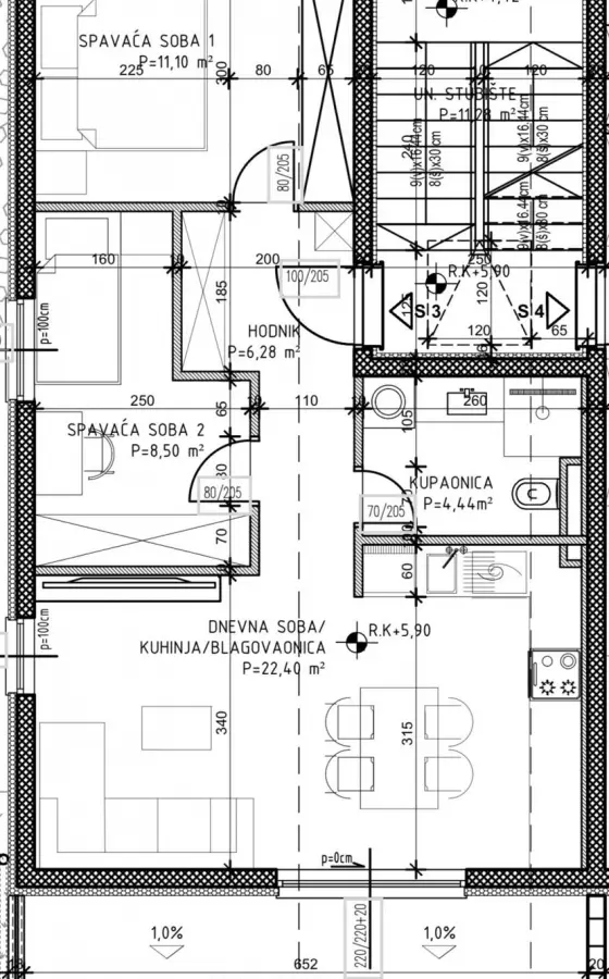 2-bedroom Apartment In Kaštel Stari, Croatia (58,66 M²)