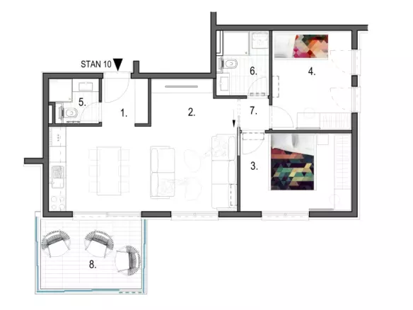 2-bedroom Apartment In Primošten, Croatia (68,3 M²)