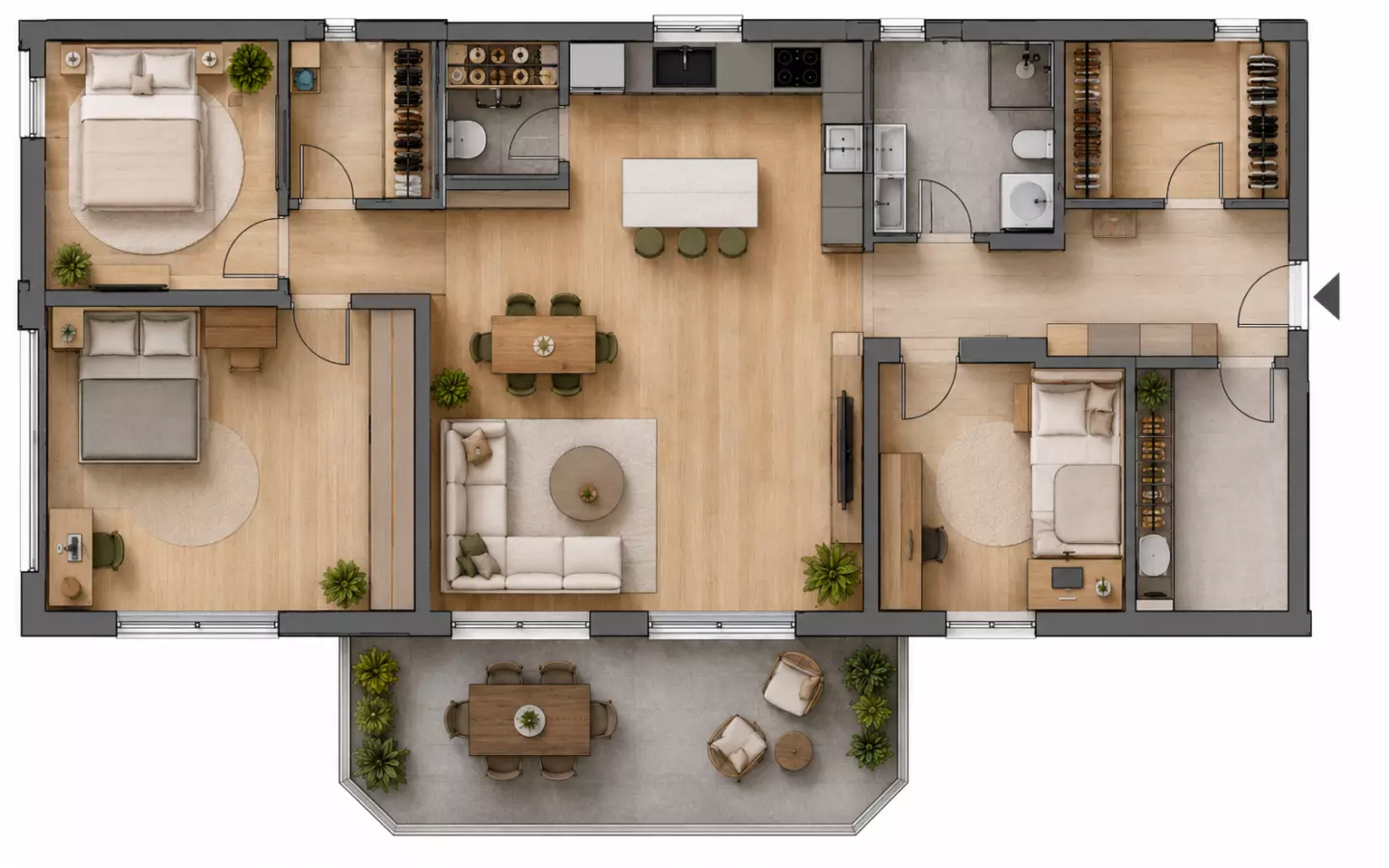 4-bedroom Apartment In Mala Buna, Croatia (116,4 M²)