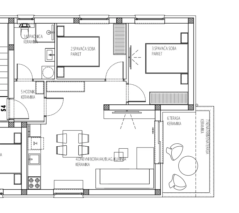 2-bedroom Apartment In Brodarica, Croatia (56,36 M²)