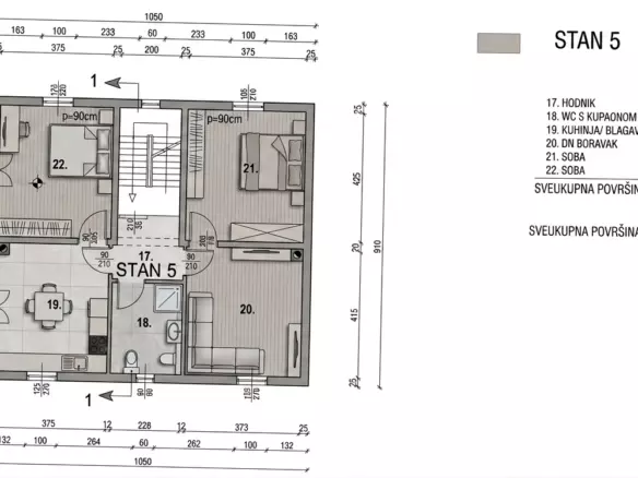 3-bedroom Apartment In Putini, Croatia (74 M²)
