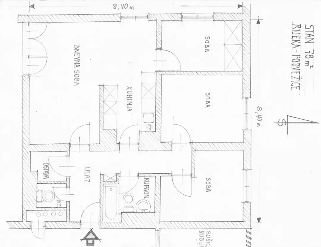 3-bedroom Apartment In Gornja Vežica, Croatia (73 M²)