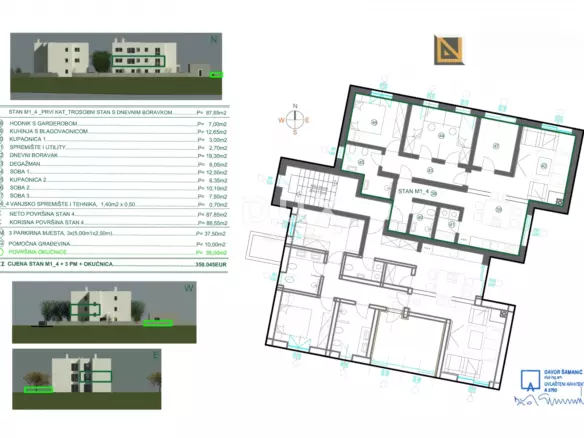 3-bedroom Apartment In Marčelji, Croatia (88,55 M²)