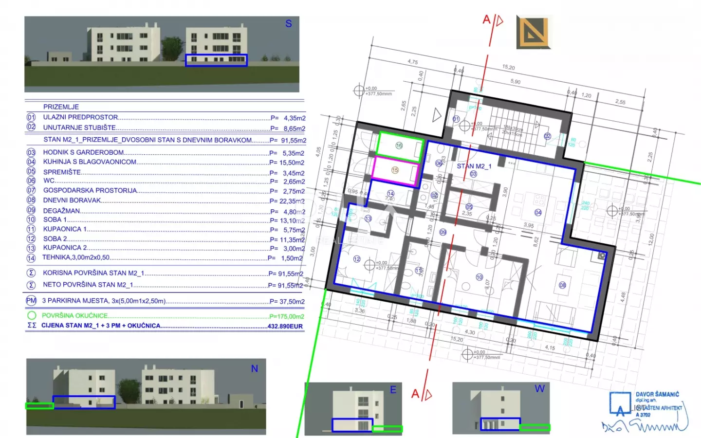 2-bedroom Apartment In Marčelji, Croatia (91,55 M²)