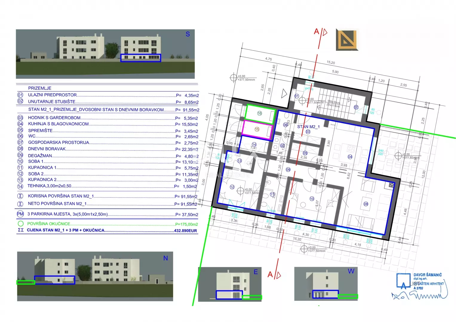 2-bedroom Apartment In Marčelji, Croatia (91,55 M²)