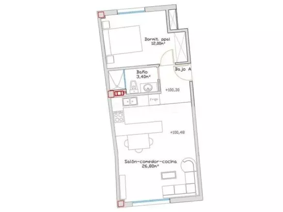 1-bedroom Apartment In Málaga, Spain (45 M²)