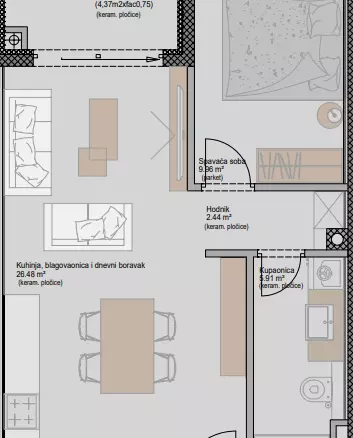 1-bedroom Apartment In Poreč, Croatia (48,07 M²)
