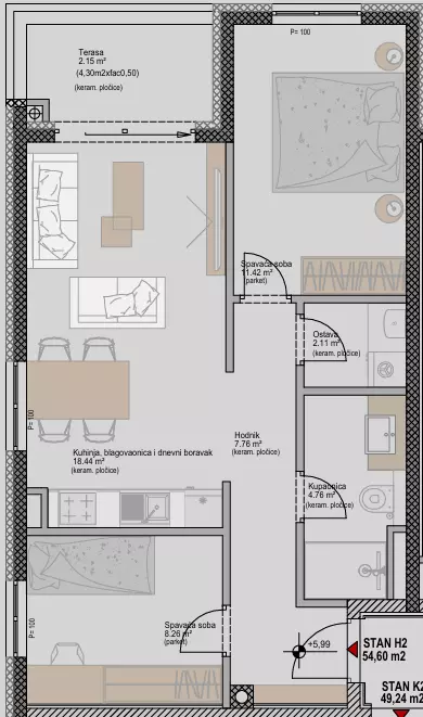 2-bedroom Apartment In Poreč, Croatia (54,6 M²)