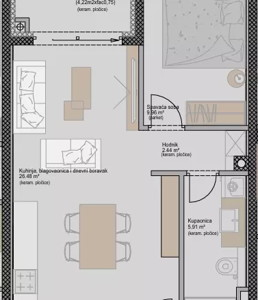 1-bedroom Apartment In Poreč, Croatia (47,96 M²)