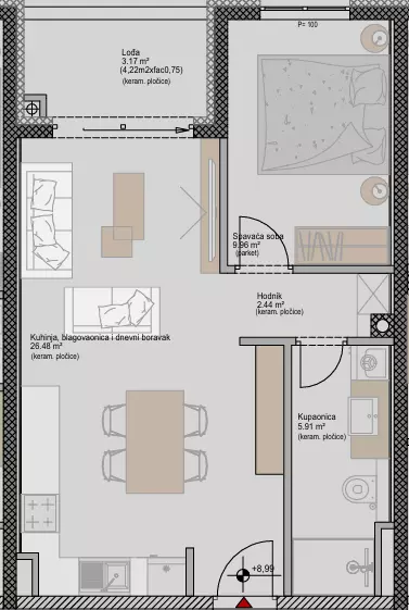 1-bedroom Apartment In Poreč, Croatia (47,96 M²)
