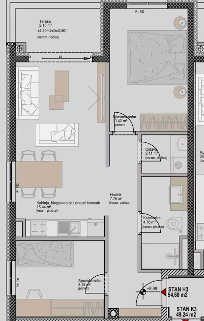 1-bedroom Apartment In Poreč, Croatia (49,24 M²)