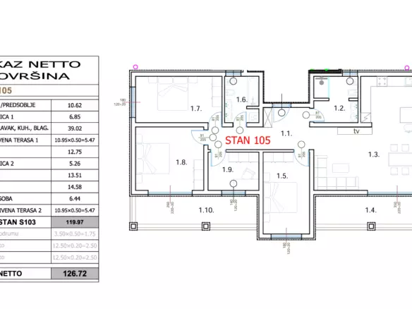 4-bedroom Apartment In Centar, Croatia (126,72 M²)