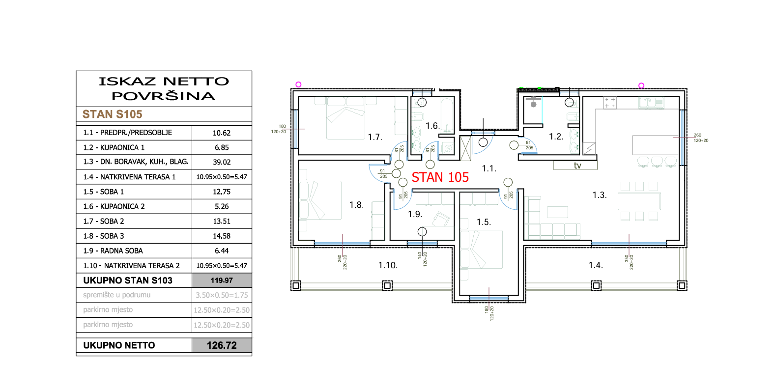 4-bedroom Apartment In Centar, Croatia (126,72 M²)