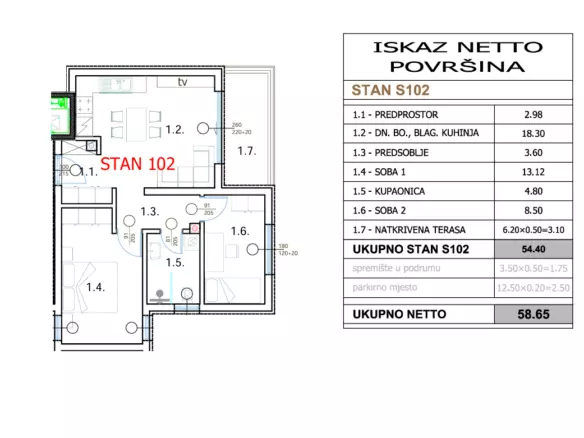 2-bedroom Apartment In Centar, Croatia (58,65 M²)