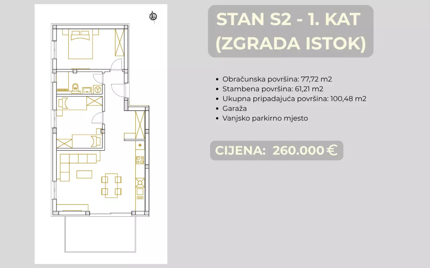 2-bedroom Apartment In Brodarica, Croatia (74,55 M²)