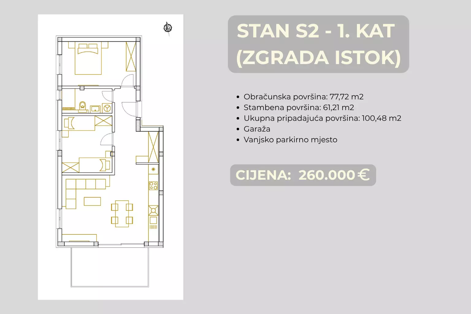 2-bedroom Apartment In Brodarica, Croatia (74,55 M²)