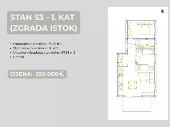 2-bedroom Apartment In Brodarica, Croatia (74,55 M²)