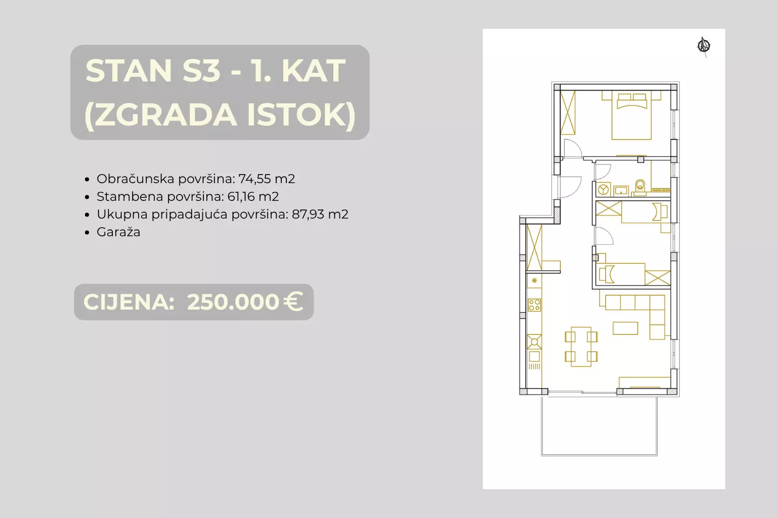 2-bedroom Apartment In Brodarica, Croatia (74,55 M²)