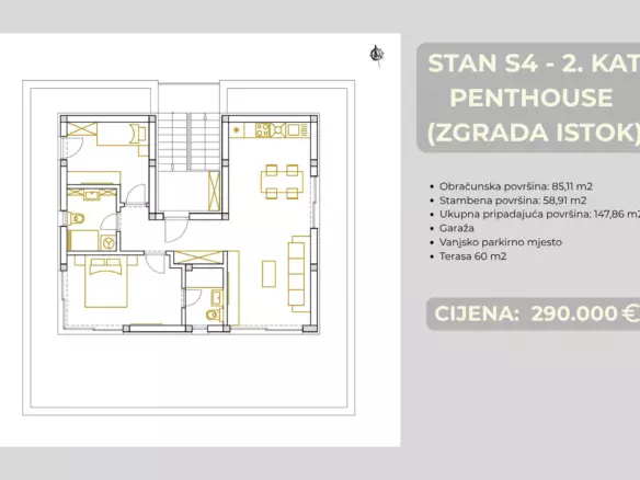 2-bedroom Apartment In Brodarica, Croatia (74,55 M²)