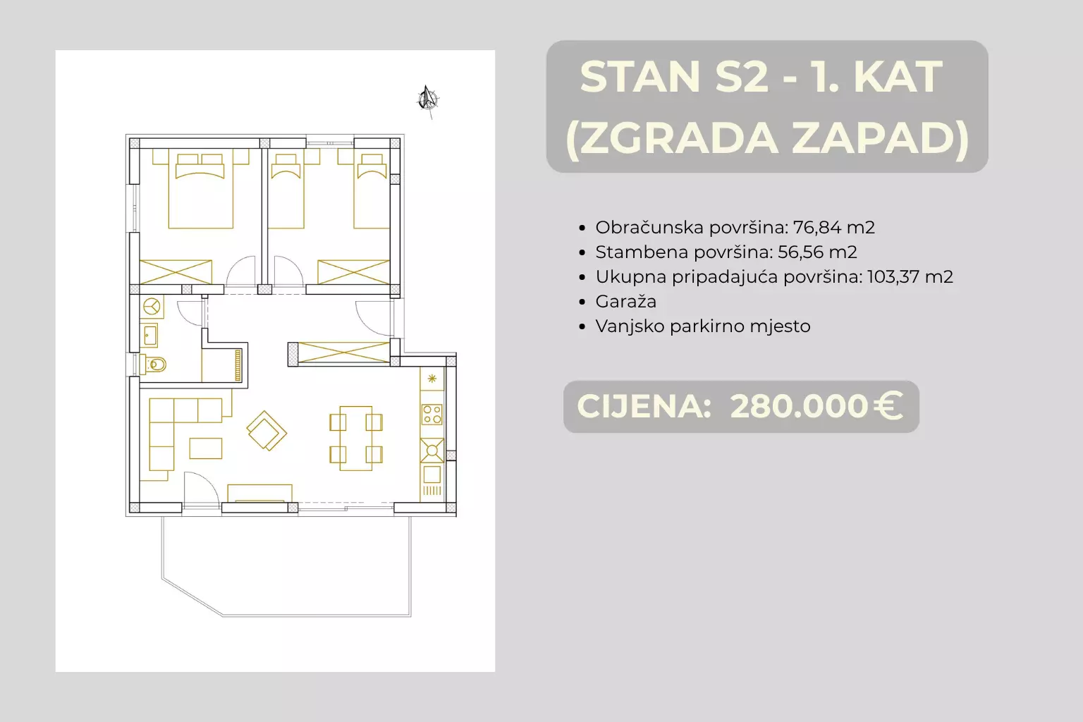 2-bedroom Apartment In Brodarica, Croatia (74,07 M²)