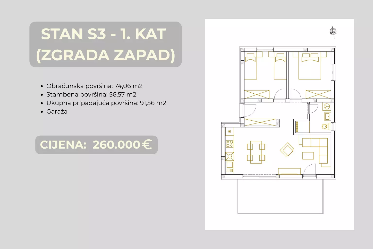 2-bedroom Apartment In Brodarica, Croatia (74,07 M²)