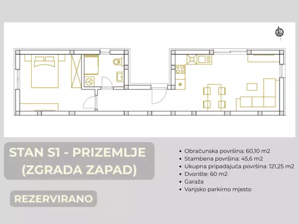 2-bedroom Apartment In Brodarica, Croatia (74,07 M²)