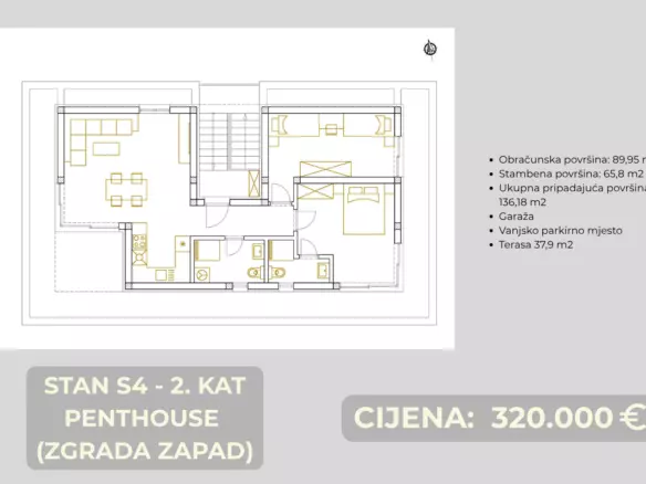 2-bedroom Apartment In Brodarica, Croatia (74,07 M²)