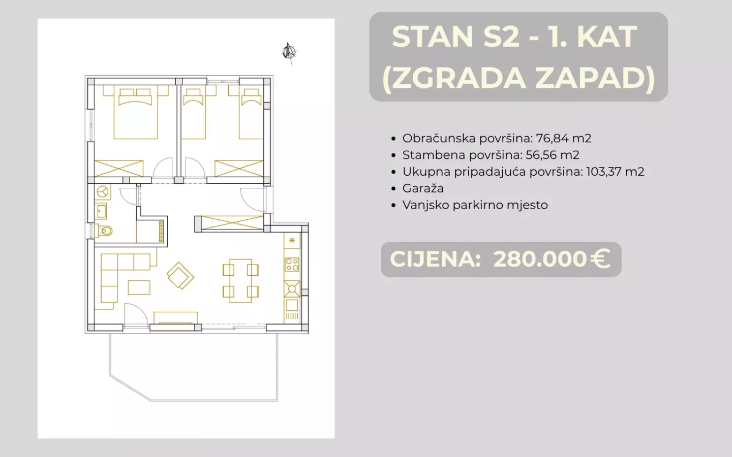 2-bedroom Apartment In Brodarica, Croatia (76,84 M²)