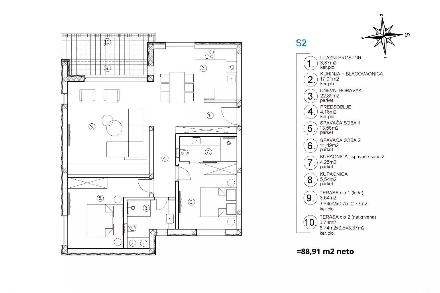 original_1776947212_tlocrt-s2-fba634 2-bedroom Apartment In Vodice, Croatia (96 M²)