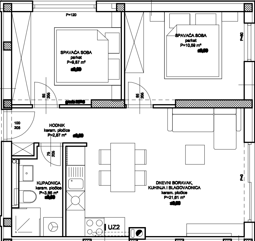 2-bedroom Apartment In Vodice, Croatia (67,89 M²)