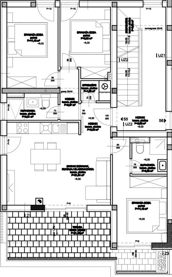 3-bedroom Apartment In Vodice, Croatia (111,56 M²)
