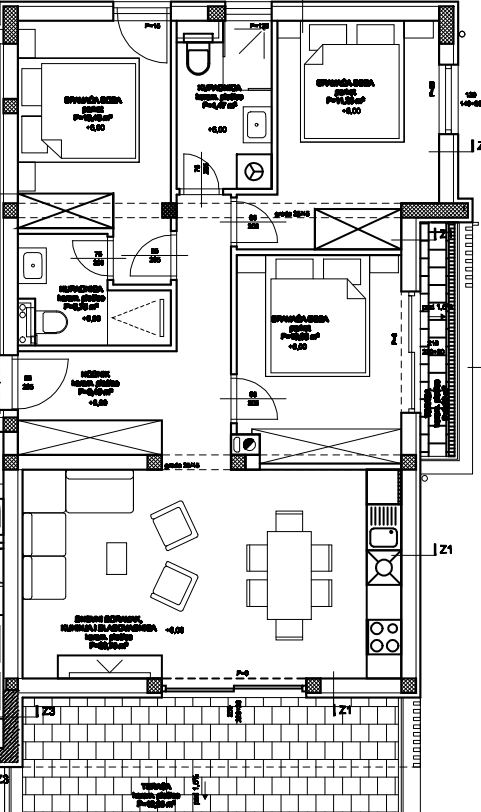 3-bedroom Apartment In Vodice, Croatia (121,38 M²)