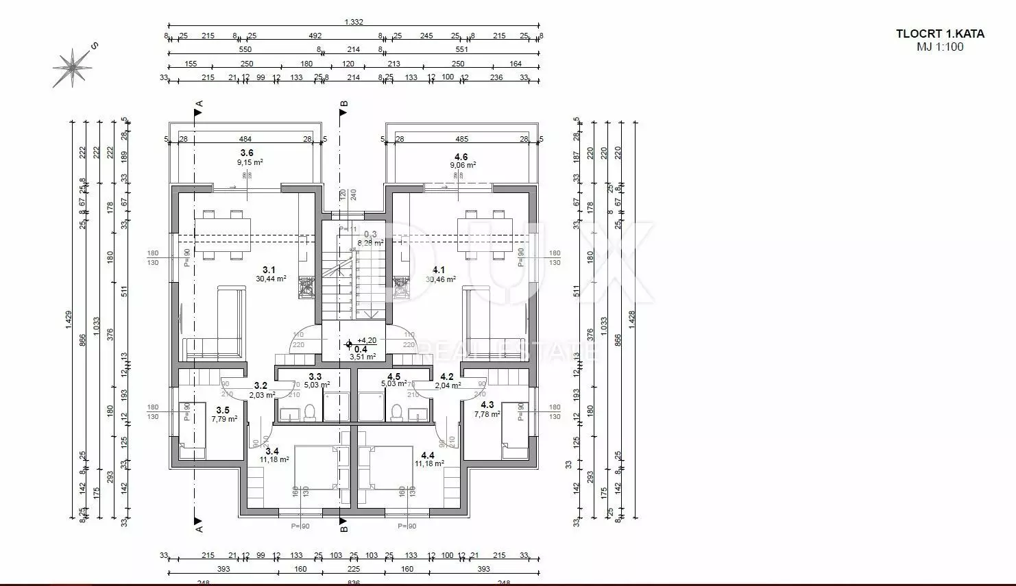 1718954264_tlocrt-1-9c3961 3-bedroom Apartment In Pag, Croatia (110 M²)