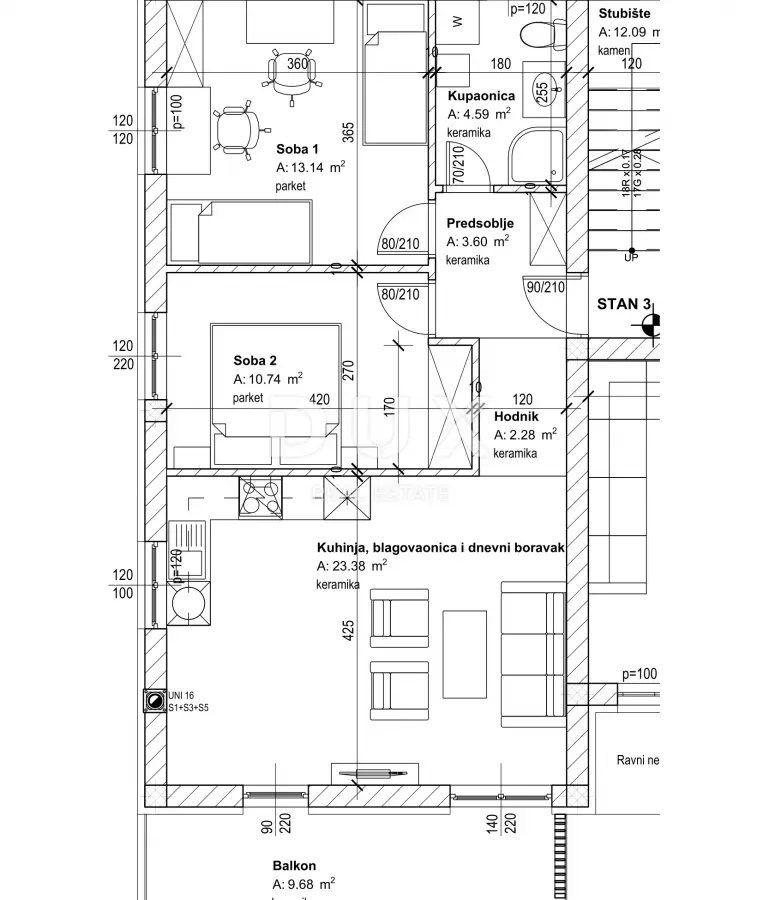 2-bedroom Apartment In Marčelji, Croatia (67,41 M²)