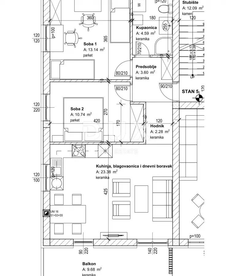 2-bedroom Apartment In Marčelji, Croatia (67,41 M²)