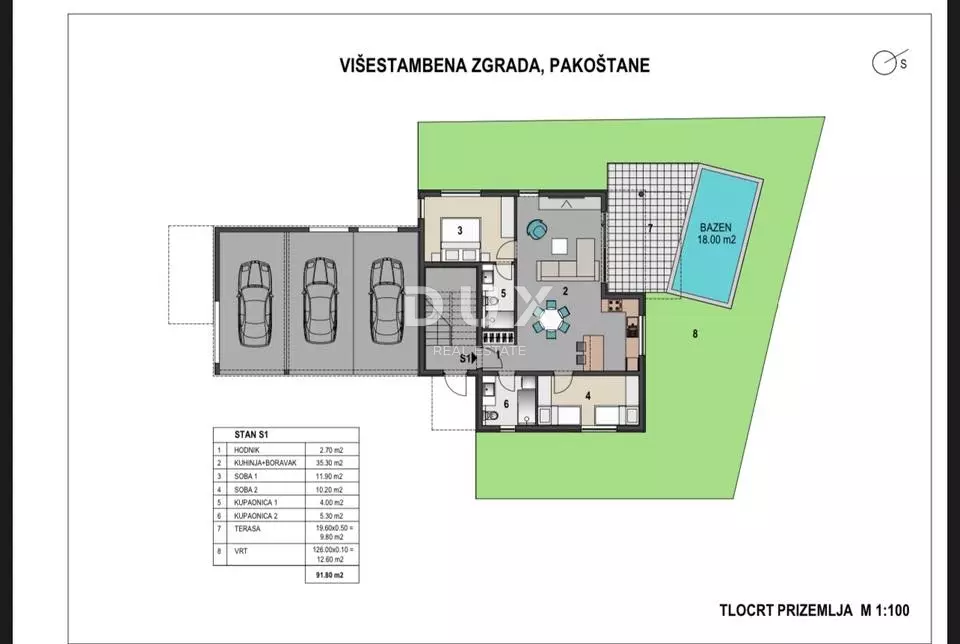 2-bedroom Apartment In Pakoštane, Croatia (100,8 M²)