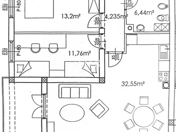 2-bedroom Apartment In Dražice, Croatia (77,02 M²)