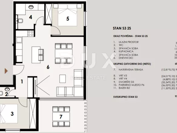 2-bedroom Apartment In Privlaka, Croatia (90,87 M²)