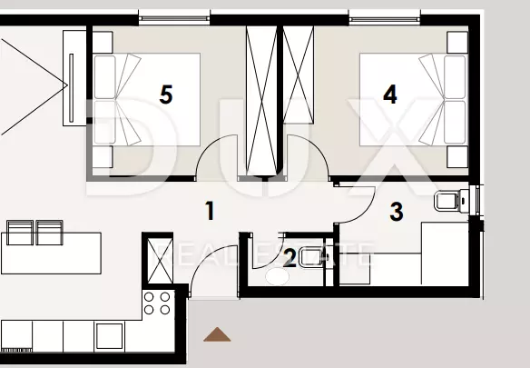 2-bedroom Apartment In Privlaka, Croatia (80,75 M²)