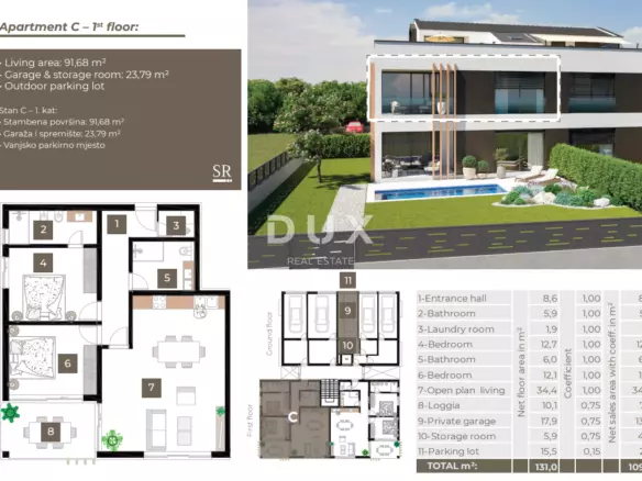 2-bedroom Apartment In Rovinj, Croatia (109,34 M²)