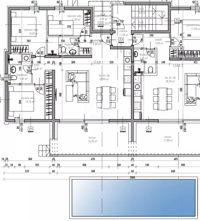 3-bedroom Apartment In Sukošan, Croatia (100,43 M²)