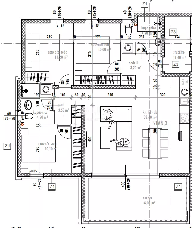3-bedroom Apartment In Sukošan, Croatia (104,55 M²)