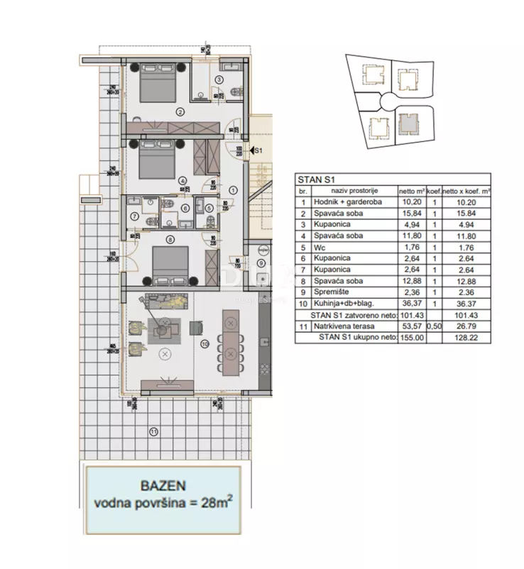 3-bedroom Apartment In Rovinj, Croatia (128,22 M²)